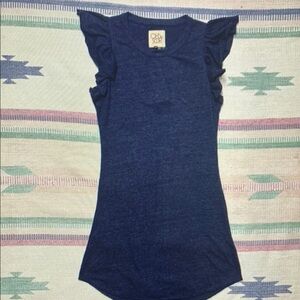 Old Navy Women's Blue Ruffle Sleeve Top